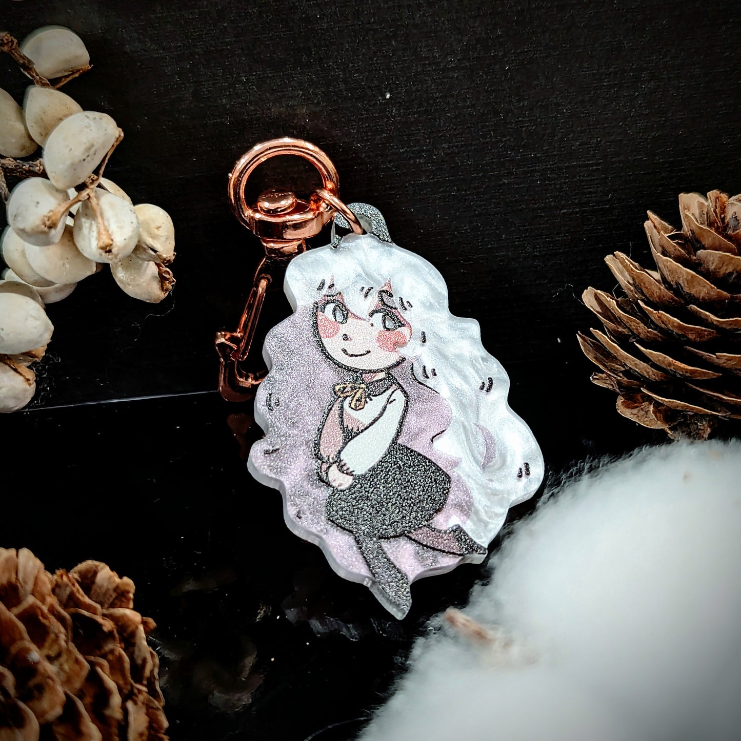 Pearlescent Acrylic Keychain - Charlottes