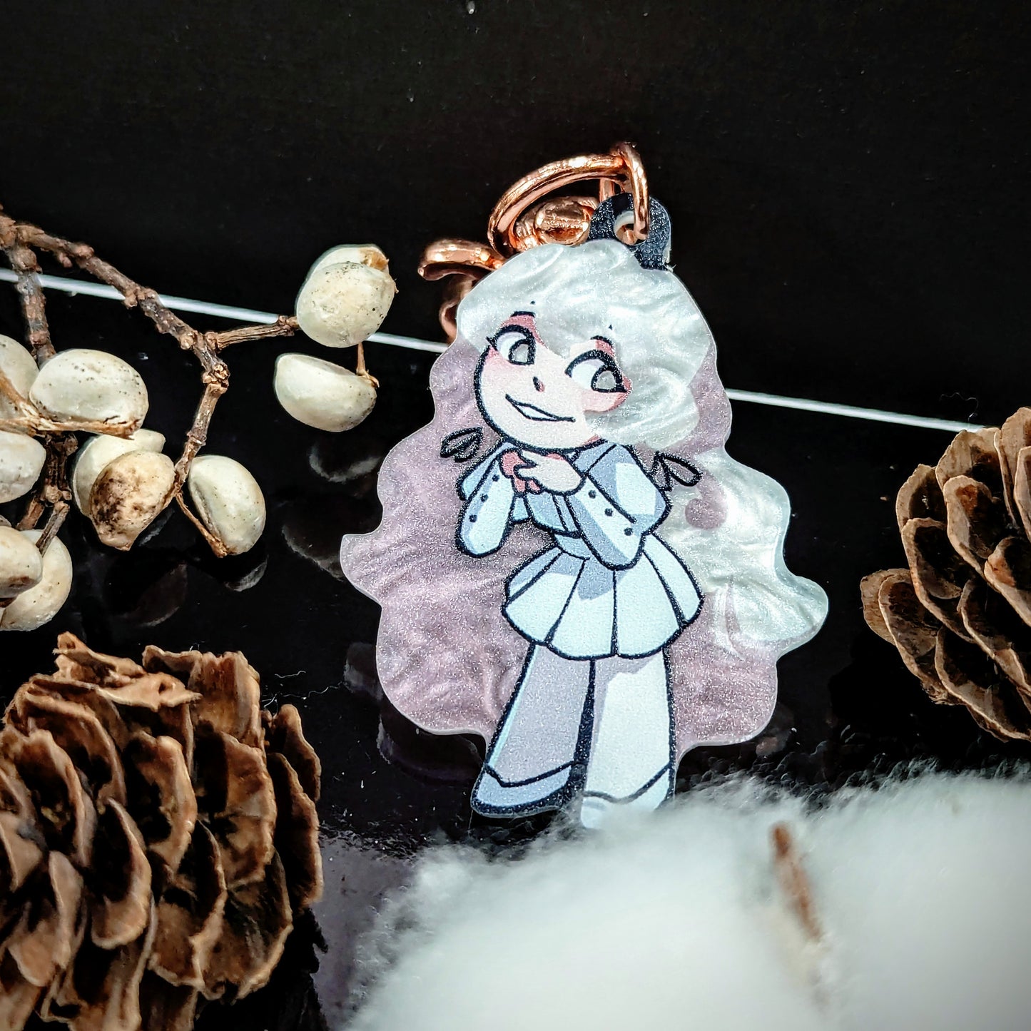 Pearlescent Acrylic Keychain - Charlottes