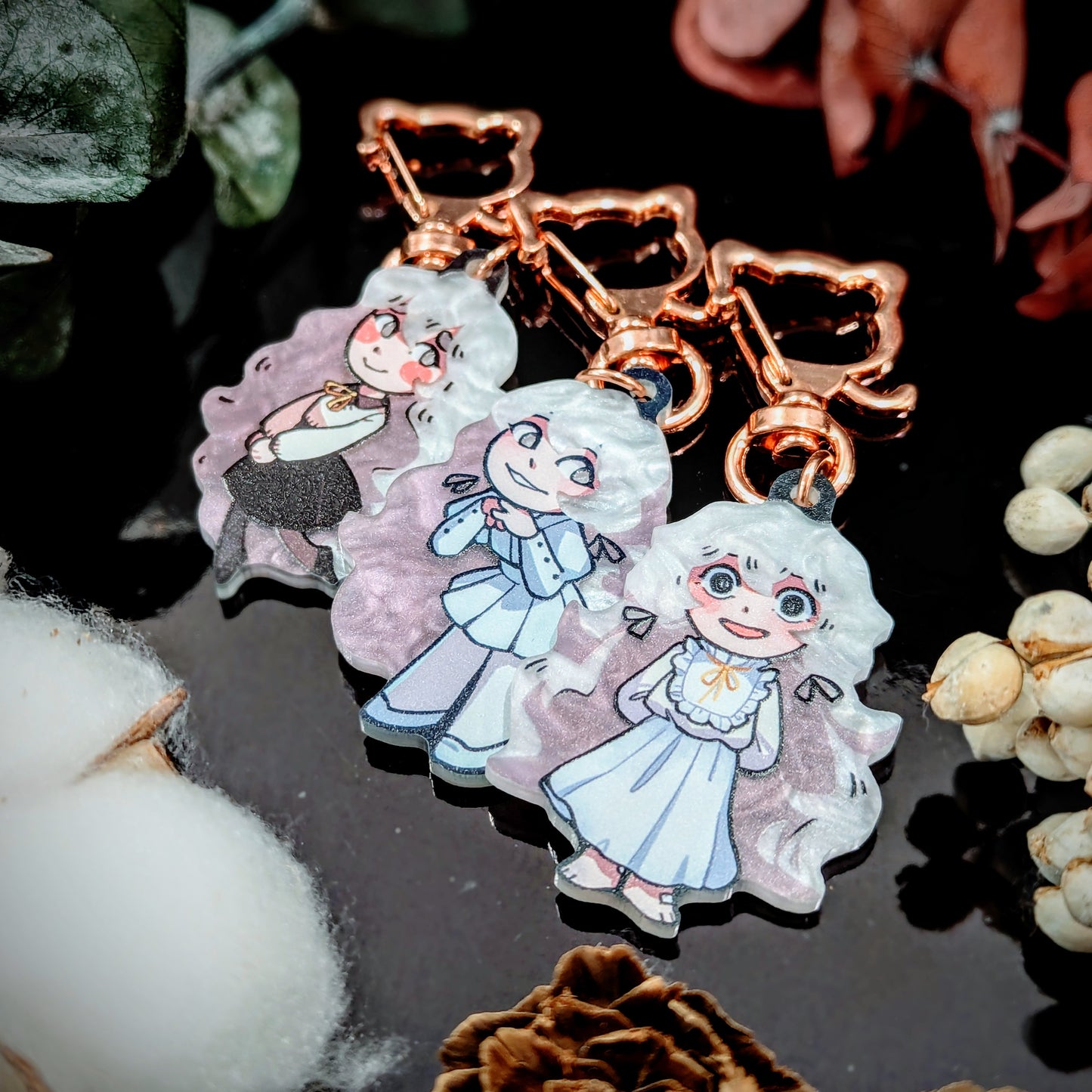 Pearlescent Acrylic Keychain - Charlottes