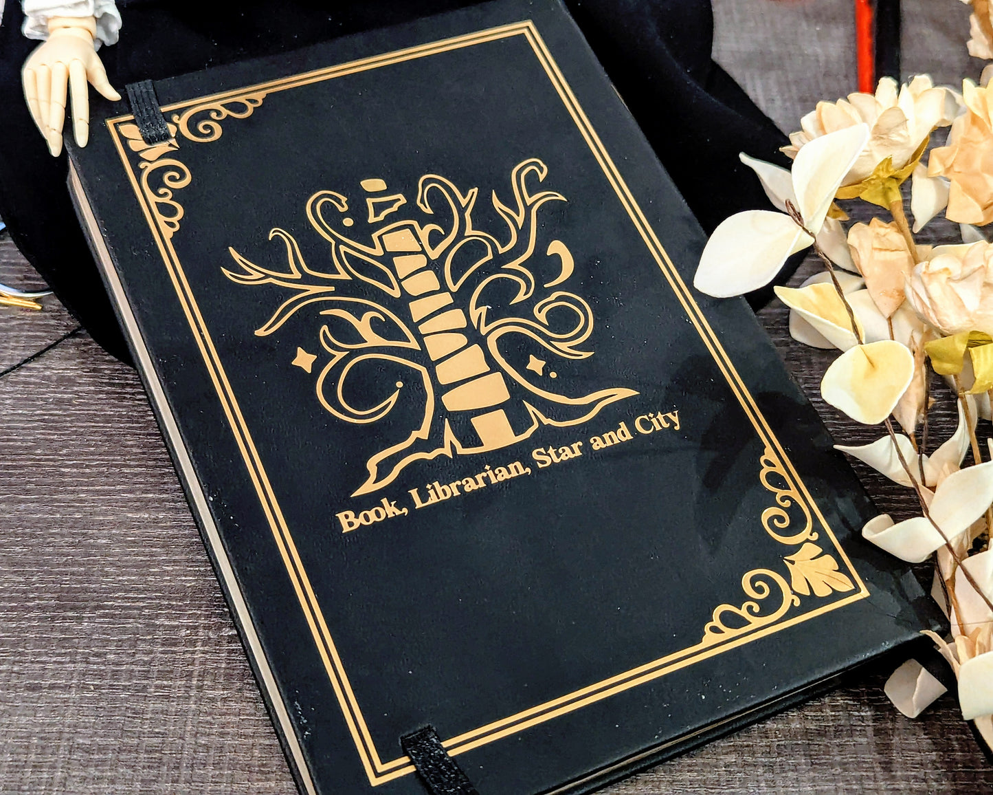 Hard Cover Notebook - Book of the Library (Gold Foil)