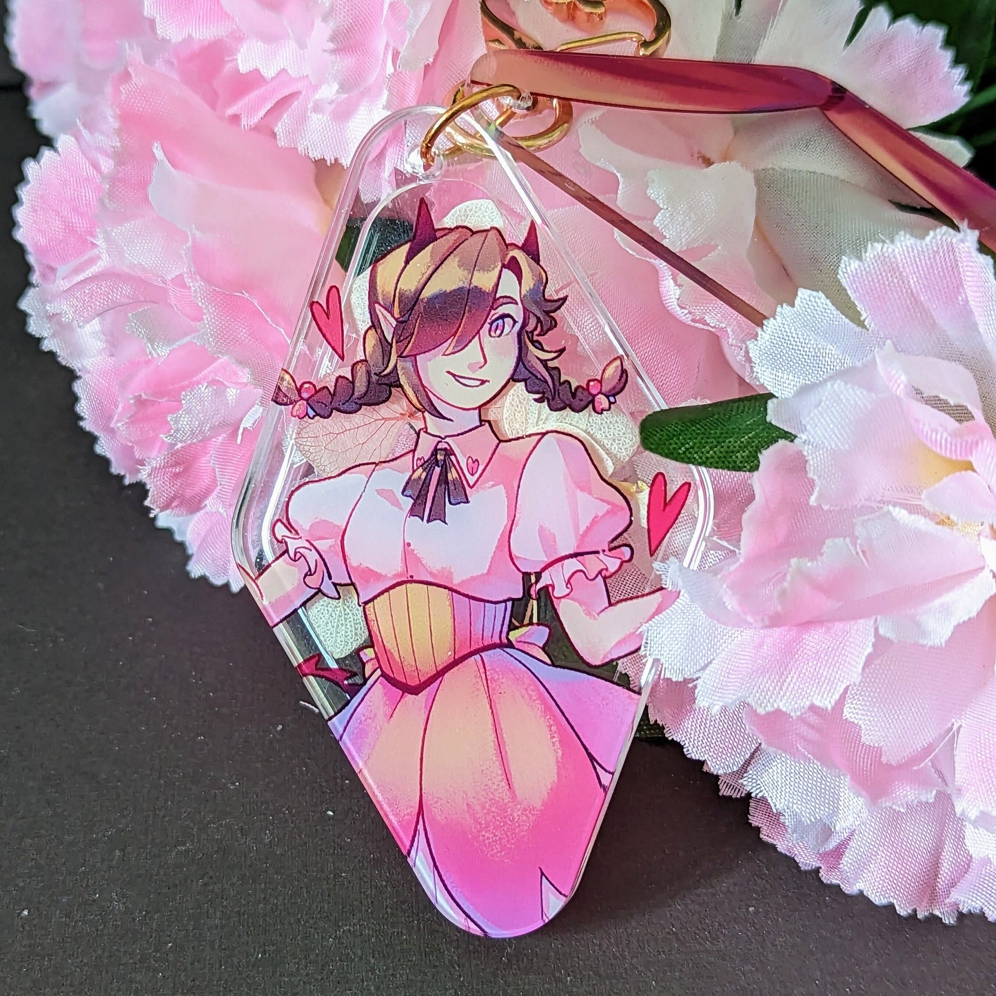 Dried Flower Acrylic Charm - Showtime! (Original Design)