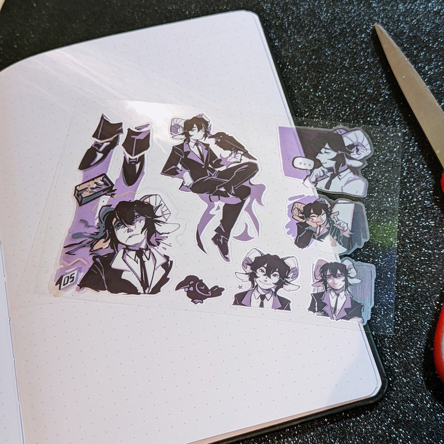 Transparent Sticker Sheet - Stages & Stories (Original Character)