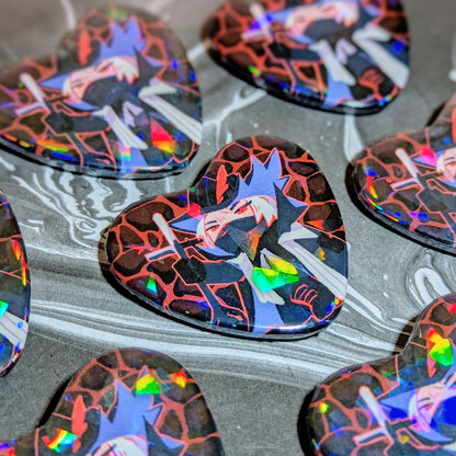 Abyssal Hunters Holographic Heart Buttons (Arknights)