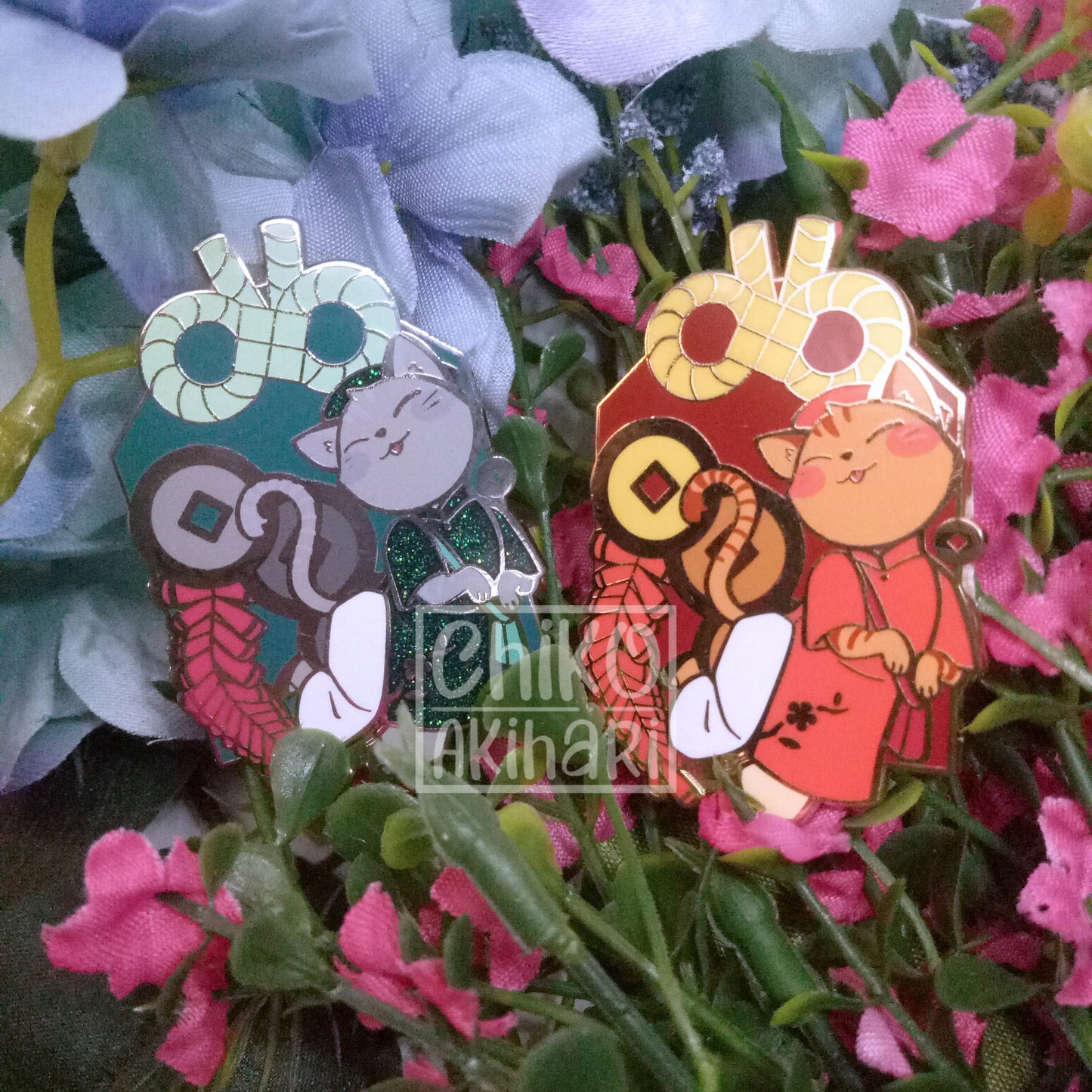 Enamel Pins - Cat Omamori (Original Design)