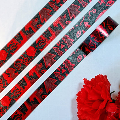 Red Foil Washi Tape - Blood Moon Nights