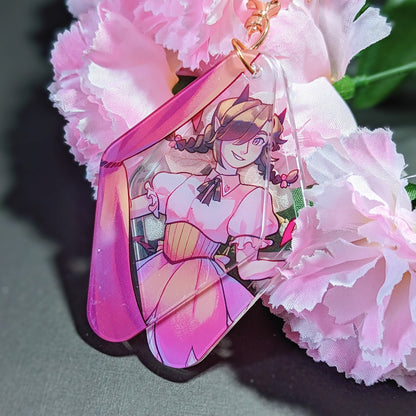 Dried Flower Acrylic Charm -  Showtime! (Original Design)