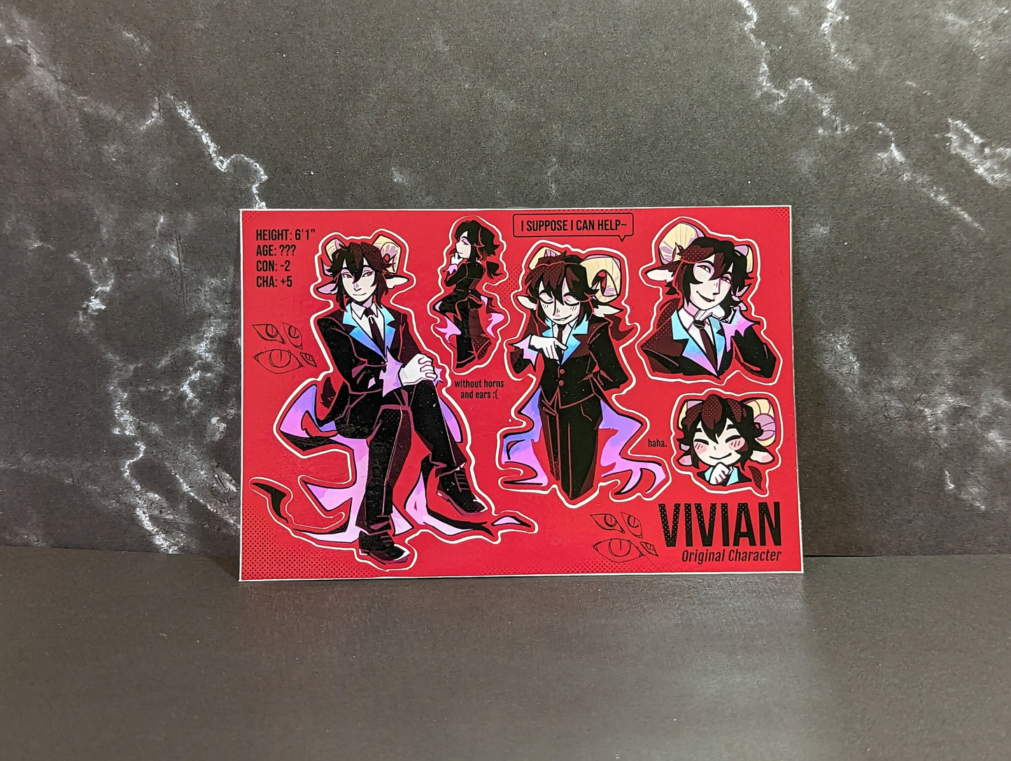 Vinyl Sticker Sheet - Vivian's Introduction (Original Character)