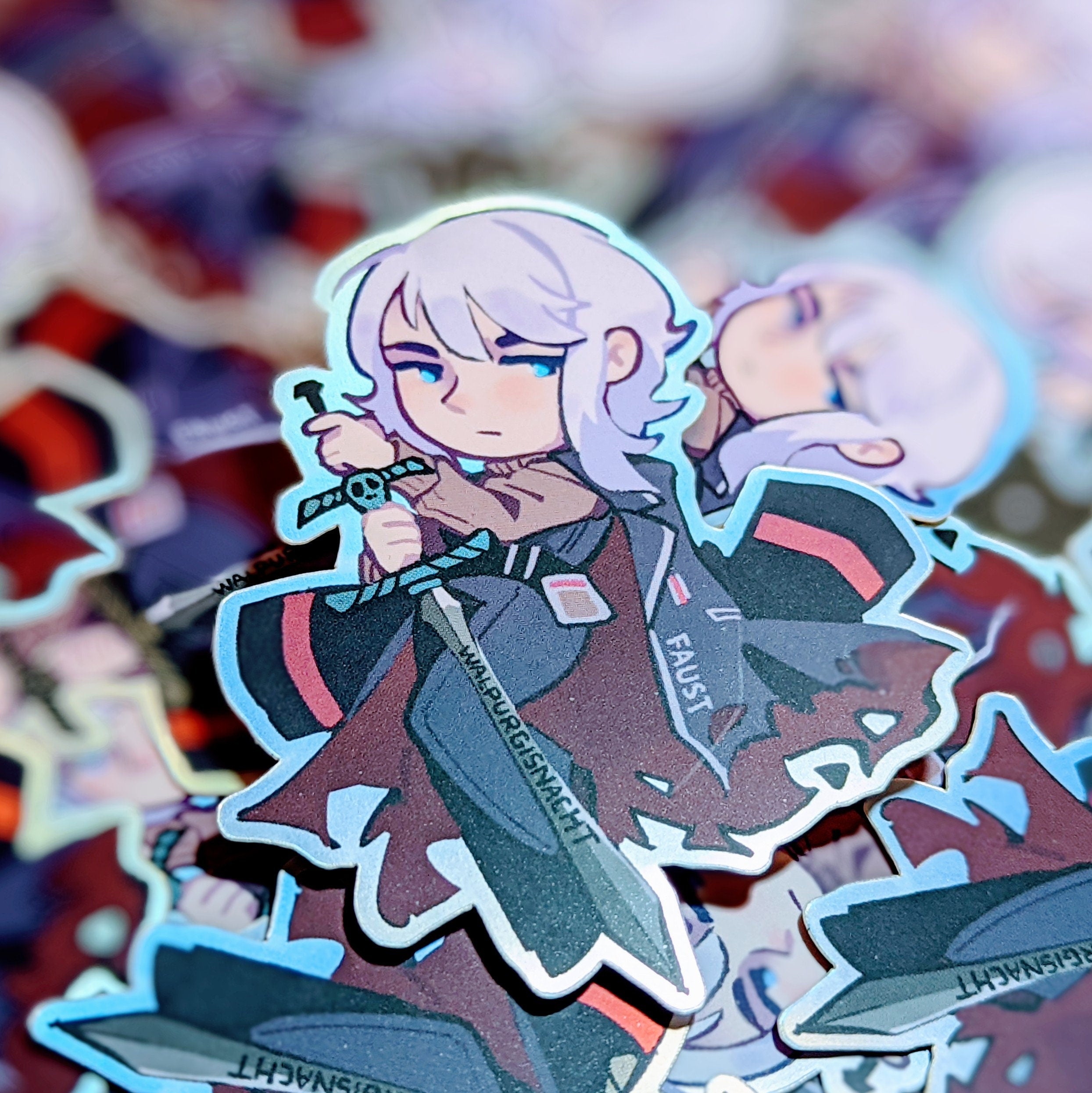 Holographic Vinyl Sticker - Ryoshu, Faust, Ishmael (Limbus Company ...